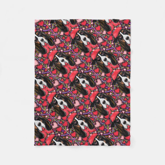 Basset Hound Fleecedecke (Vorderseite)