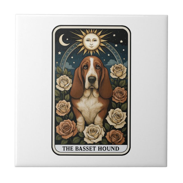 Basset Hound Fliese (Vorderseite)