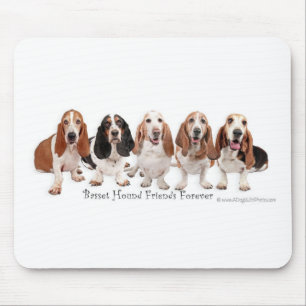 Basset Hound-Freunde für immer Mousepad