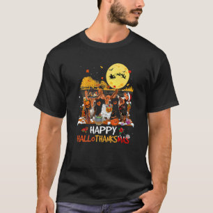 Basset Hound Frohes Hallothanksmas Halloween Danke T-Shirt