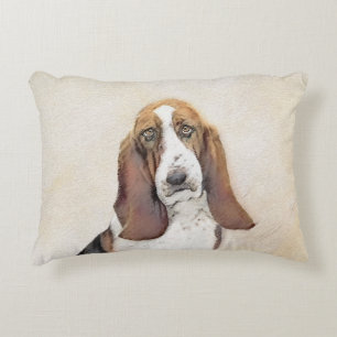 Basset Hound-Gemälde - Süße originelle Hundekunst Dekokissen