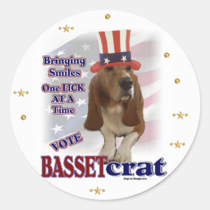 Basset-Hound-Geschenke Runder Aufkleber
