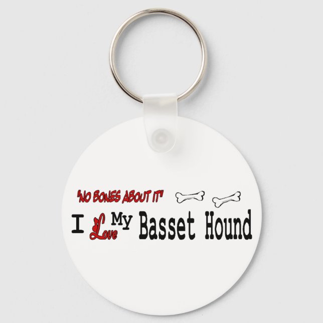 Basset Hound Geschenke Schlüsselanhänger (Vorderseite)