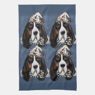 BASSET HOUND GESCHIRRTUCH