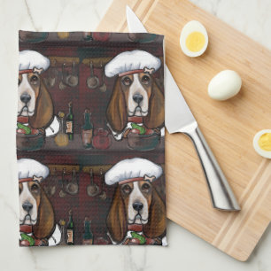 BASSET HOUND GESCHIRRTUCH
