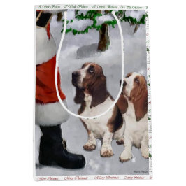 Basset Hound glauben Weihnachten Mittlere Geschenktüte