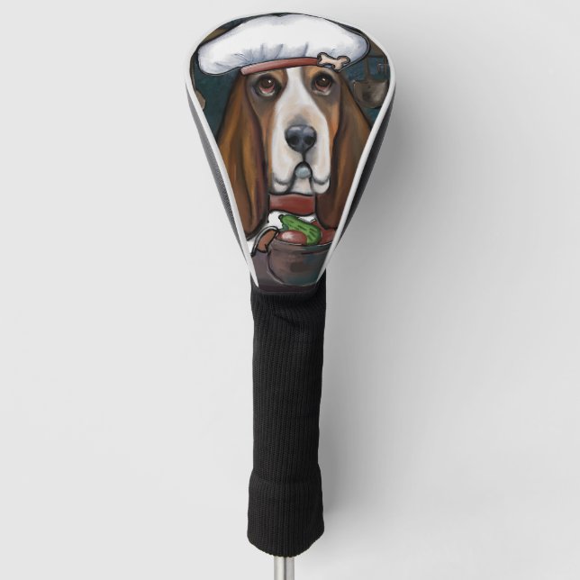 BASSET HOUND GOLF HEADCOVER (Vorderseite)