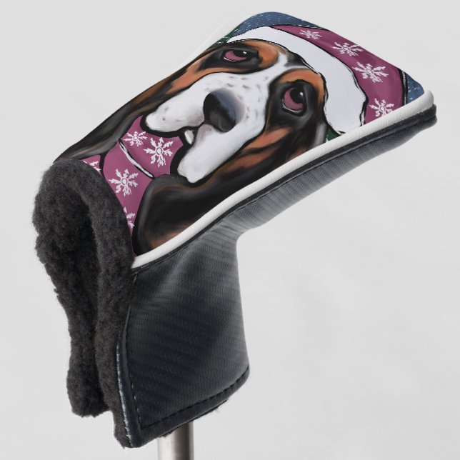 BASSET HOUND GOLF HEADCOVER (3/4 Vorderseite)