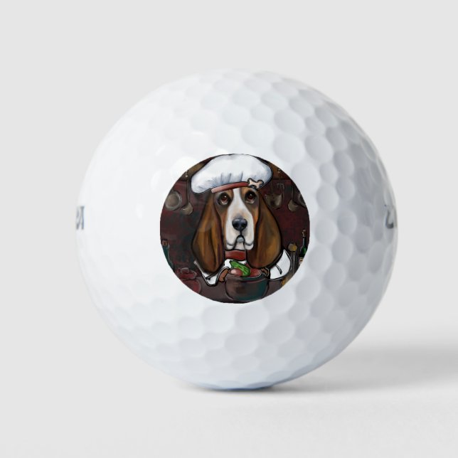 BASSET HOUND GOLFBALL (Vorderseite)