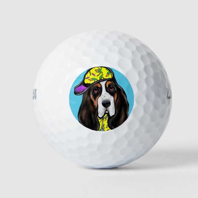Basset Hound Golfball (Vorderseite)