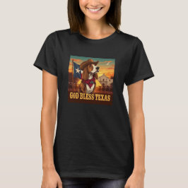 Basset Hound Gott segne Texas T-Shirt