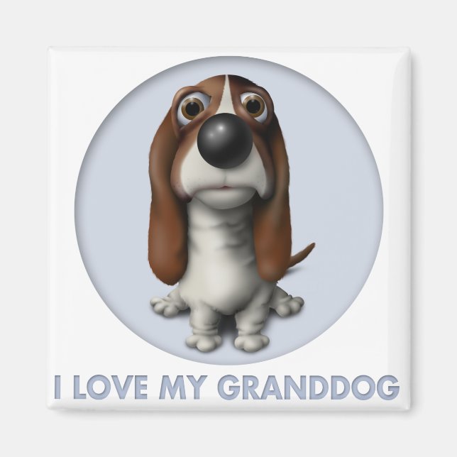 Basset Hound Granddog Magnet (Vorne)