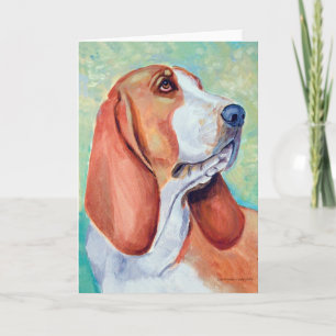 Basset Hound Greeting Cards Karte