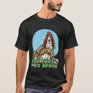 Basset Hound Happy Halloween Kostüm Zombie Long S T-Shirt