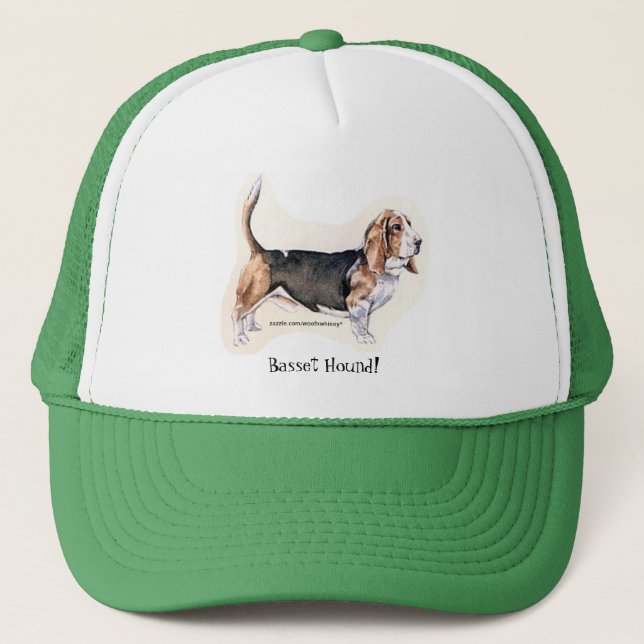 Basset Hound Hat Truckerkappe (Vorderseite)