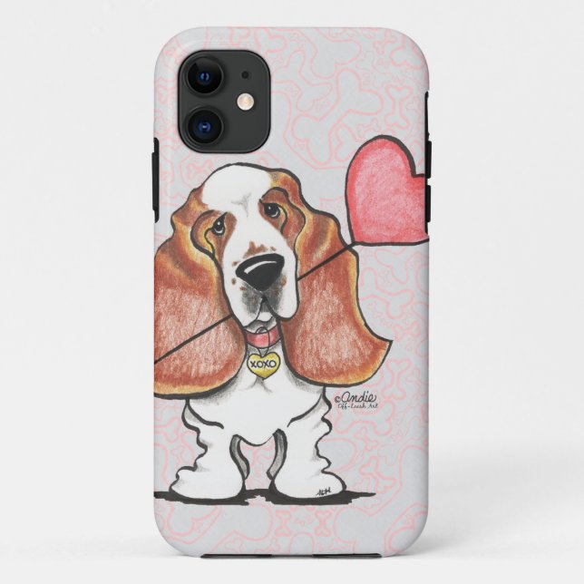 Basset Hound Heart Balloon Case-Mate iPhone Hülle (Rückseite)