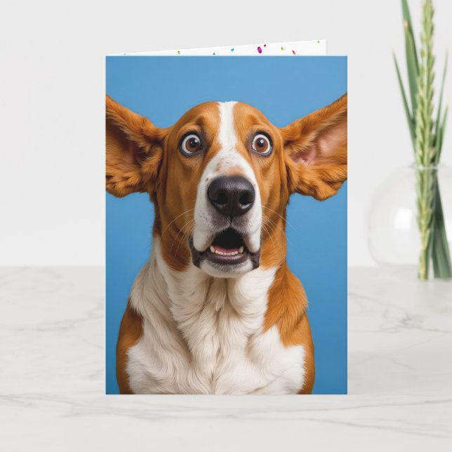 Basset Hound Humore Geburtstag Karte (Vorderseite)