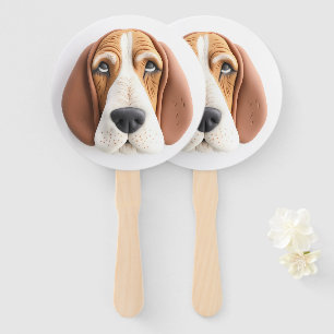 Basset Hound Hund 3D Inspiriert Fächer