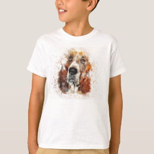 Basset Hound Hund Brown White Pet Hunter Doggie Fo T-Shirt