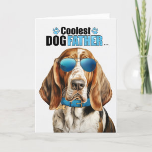 Basset Hound Hund Cooler Vater Vatertag Feiertagskarte