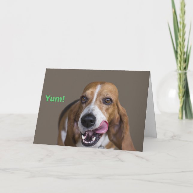 Basset Hound Hund Geburtskarte Karte (Vorderseite)