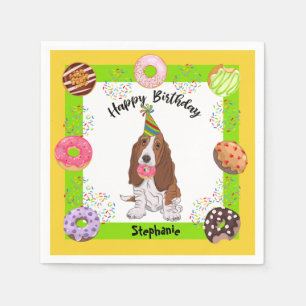 Basset Hound Hund Geburtstagsparty Napkin Serviette