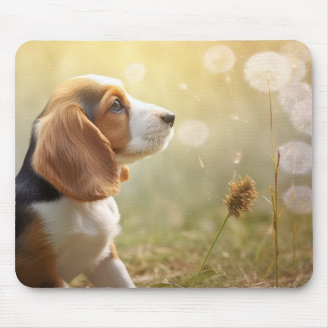 Basset Hound Hund Haustier Ruhe Mousepad (Vorne)