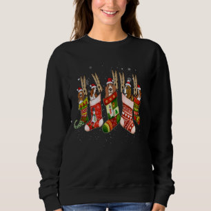 Basset Hound Hund in Weihnachten Socken Weihnachts Sweatshirt