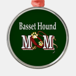 Basset Hound Hund MAMA Silbernes Ornament