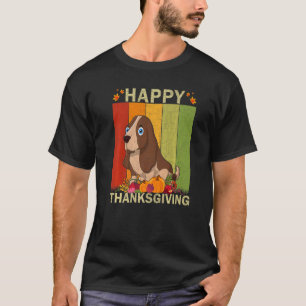 Basset Hound Hund Retro-Grafik Familie passend zum T-Shirt