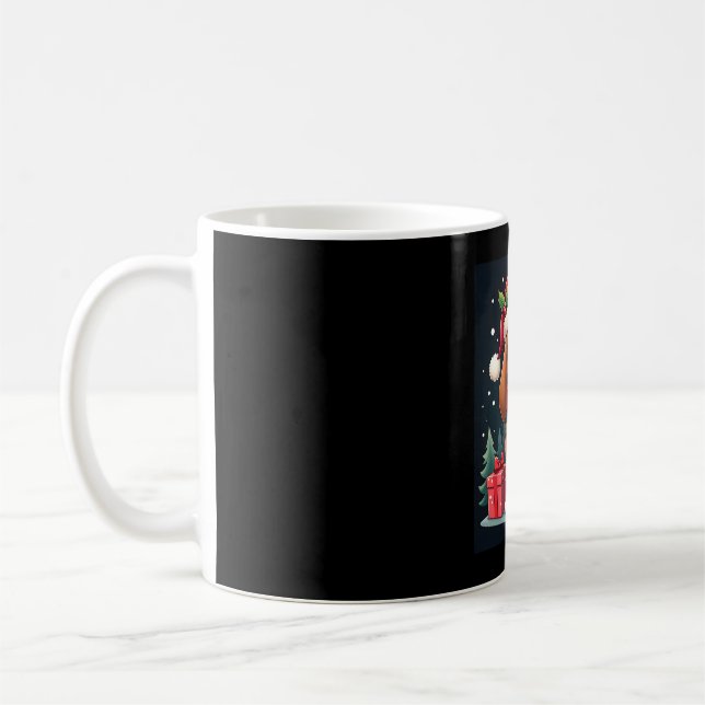 Basset Hound Hund WeihnachtsOutfits Weihnachtsmann Kaffeetasse (Links)