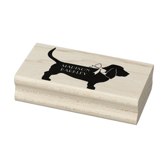 Basset Hound Hund Welpe Gummistempel (Stempel)
