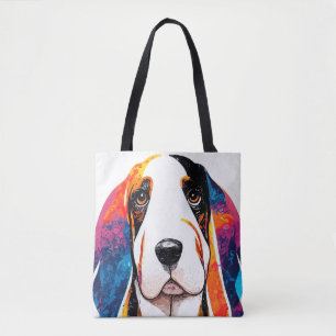 Basset Hound Hund Wildnatur Tierfarbmalerei