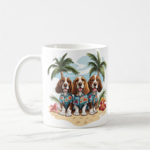 Basset Hound Hunde hawaiianische Hemden Kaffeetasse