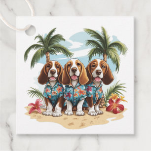 Basset Hound Hunde Hawaiianische Shirts Geschenkanhänger
