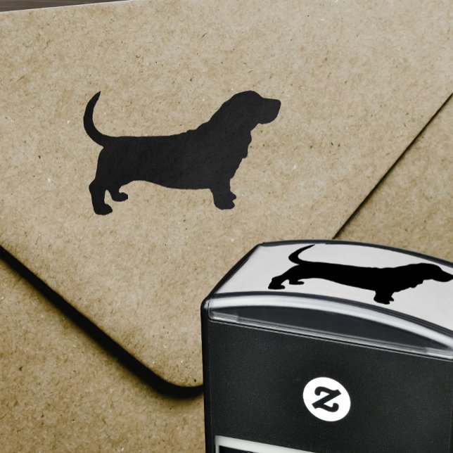 Basset Hound Hunde Rasse Silhouette Permastempel (Von Creator hochgeladen)