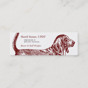 Basset Hound-Hundegeschäft Mini Visitenkarte
