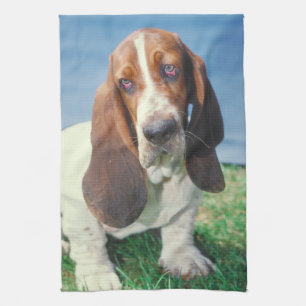 Basset Hound-HundeGeschirrtuch Handtuch