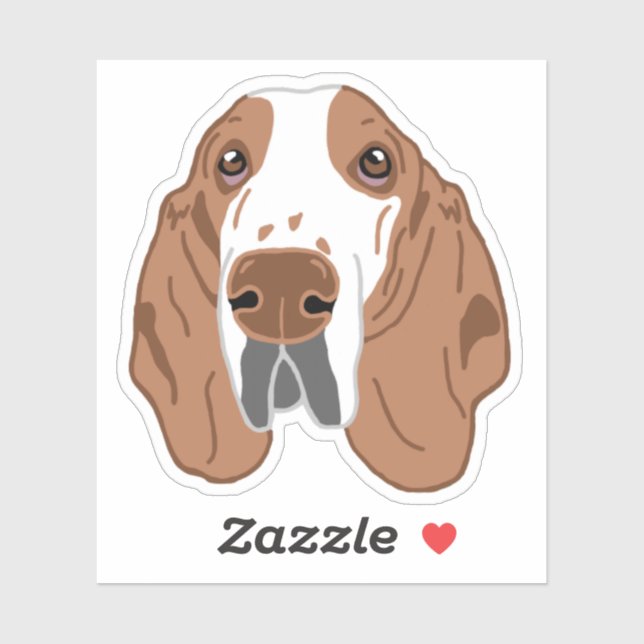Basset Hound-Hundemutter-Tasse Aufkleber (Blatt)