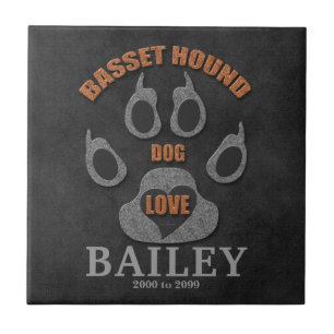 Basset Hound-Hundezucht-Denkmal-Fliese Fliese