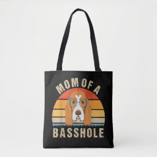 Basset Hound-Hündin präsentiert Lustige Mama eines