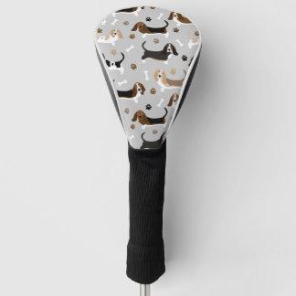 Basset Hound Hundknochen und Paare Golf Headcover