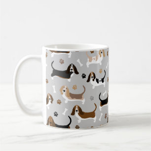 Basset Hound Hundknochen und Paare  Kaffeetasse