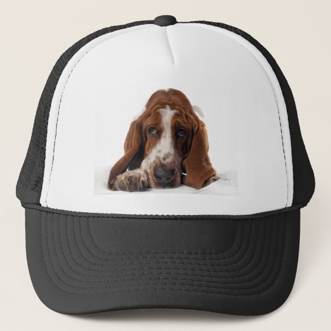 Basset Hound-Hut Truckerkappe (Vorderseite)