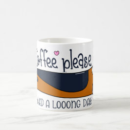 Basset Hound ich hatte einen langen Tag Kaffeetasse
