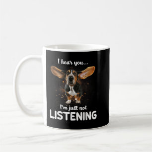 Basset Hound ich höre, dass du nicht hörst Kaffeetasse