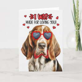 Basset Hound ich wurde gemacht, um dich zu lieben  Feiertagskarte