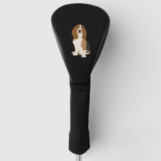 Basset Hound Illustration! Golf Headcover (Vorderseite)