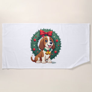 Basset Hound Jingle Bells Strandtuch