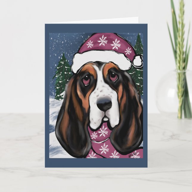 BASSET HOUND KARTE (Vorderseite)